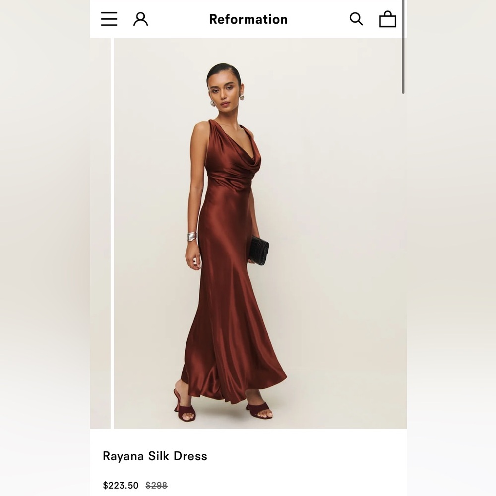 Rayana silk dress Fig Jam size small